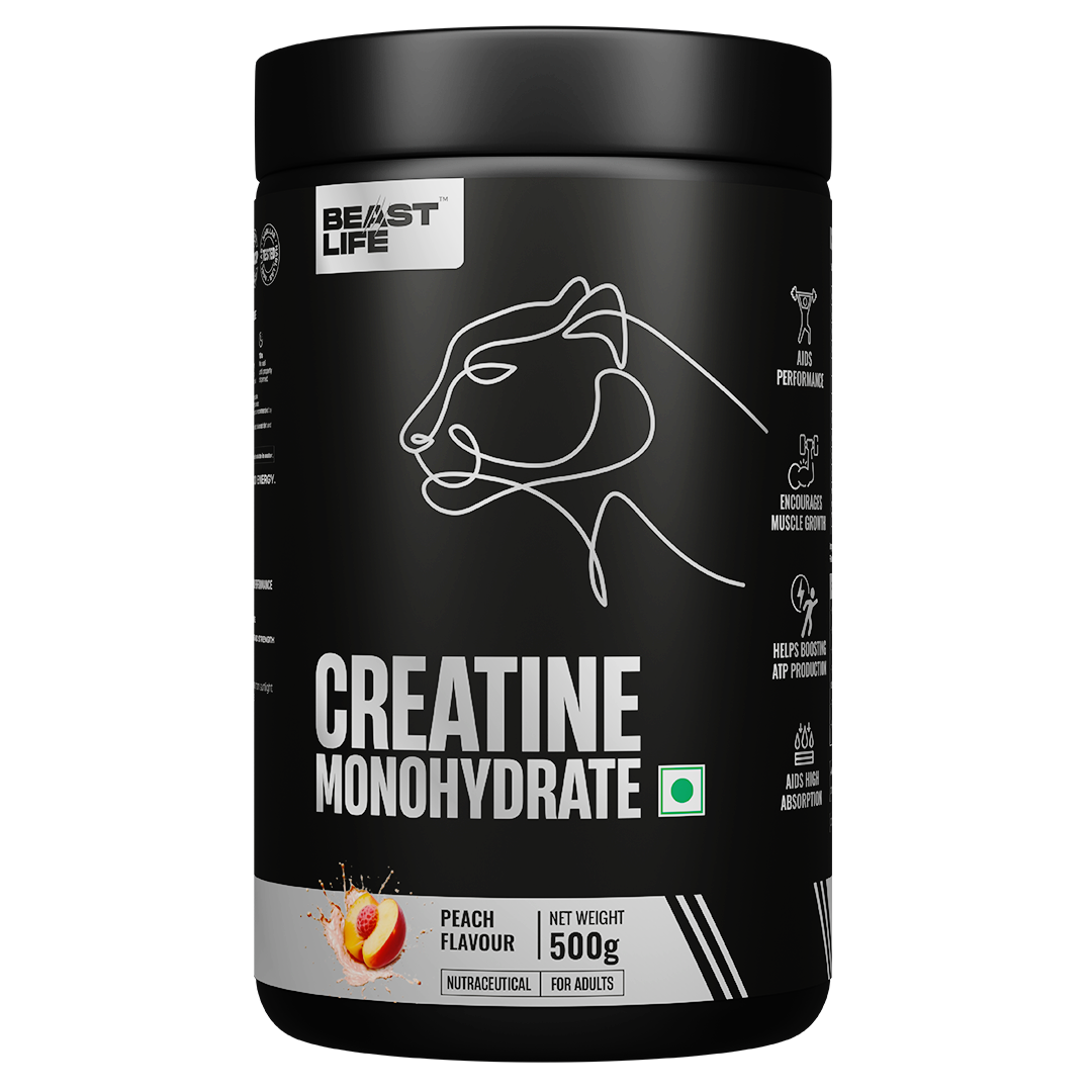 Peach Creatine Monohydrate 500g | BeastLife India – Beastlife
