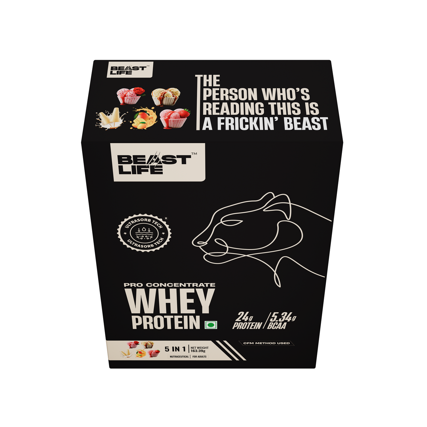 PRO CONCENTRATE WHEY PROTEIN ASSORTED PACK OF 5 (163.4g)