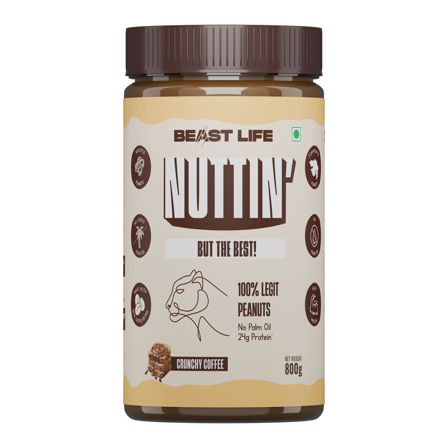 Beastlife Peanut Butter Crunchy Coffee 800g