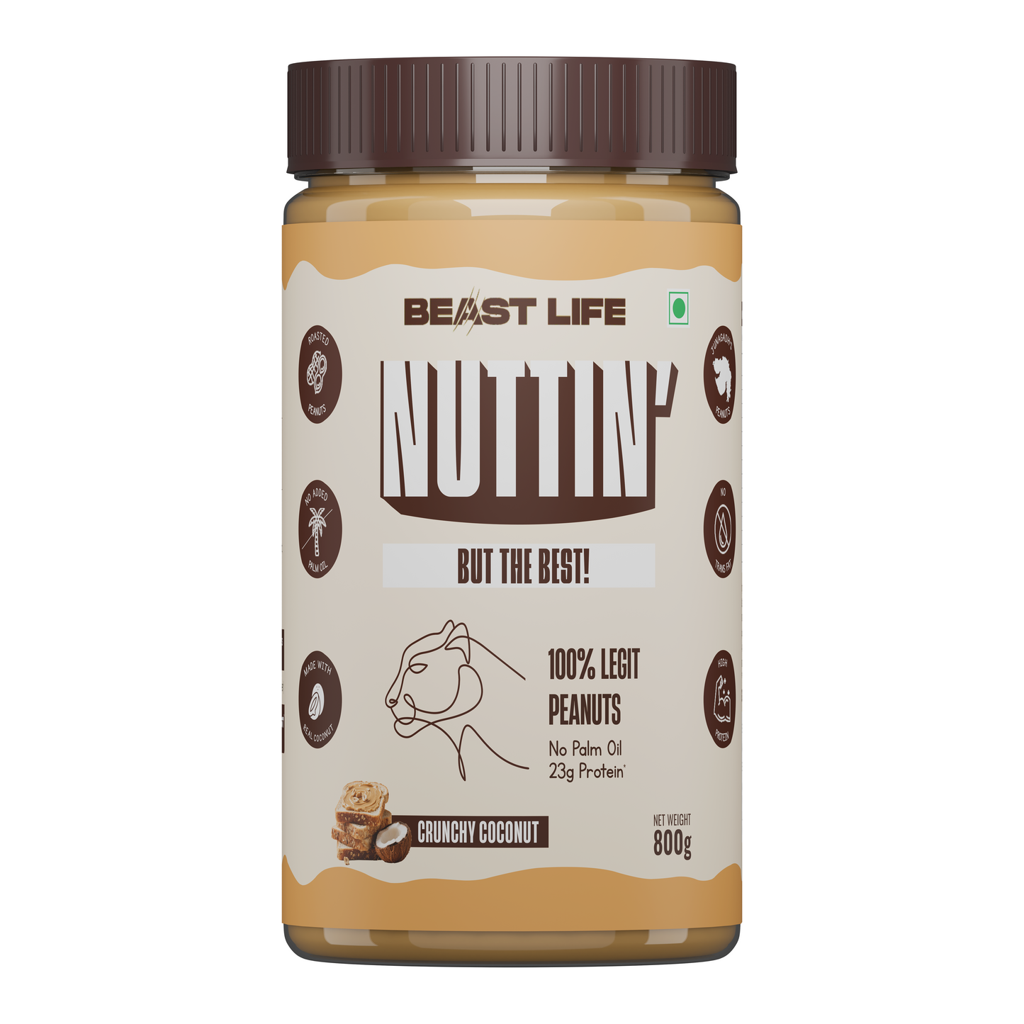 Beastlife Peanut Butter Crunchy Coconut 800g