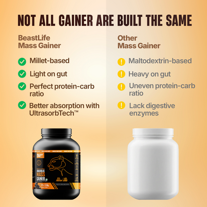 Anabolic Mass Gainer with Ultrasorb Tech | No Maltodextrin | Belgian Chocolate | 2.5 kg