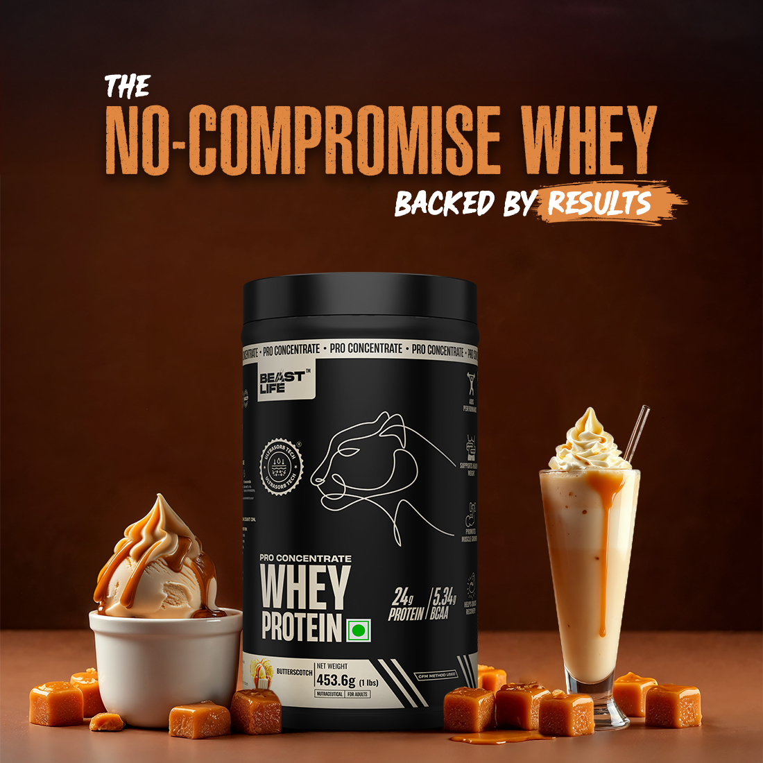 Pro Concentrate Whey Protein Butterscotch 1lbs