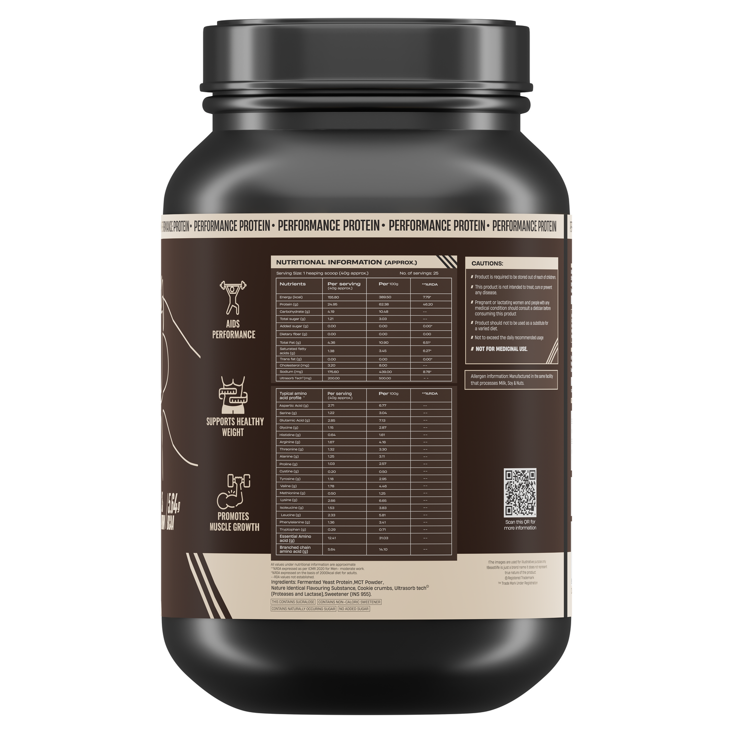 Performance Fermented Yeast Protein with Ultrasorb Tech | 1kg | Cookies & Cream