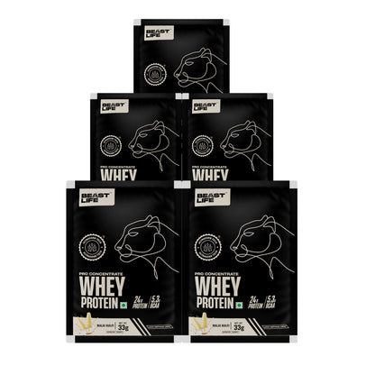 Pro Concentrate Whey Protein Malai Kulfi  (Pack of 5 Sachets) (165g)