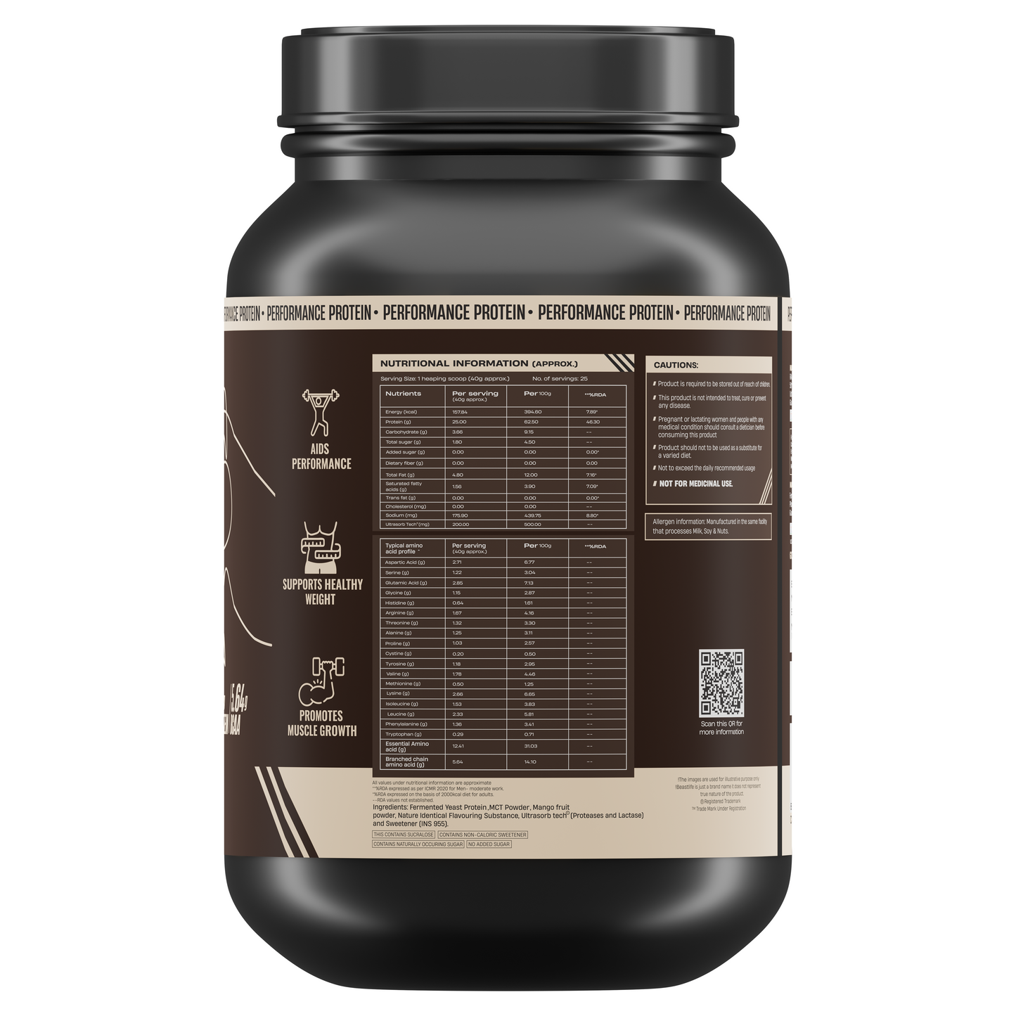 Performance Fermented Yeast Protein with Ultrasorb Tech | 1kg | Mango