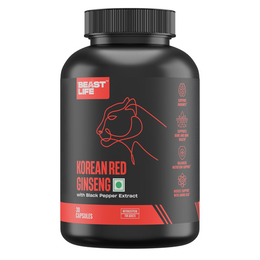 Korean Red Ginseng 400MG with Piper Nigrum Extract 5mg 30N