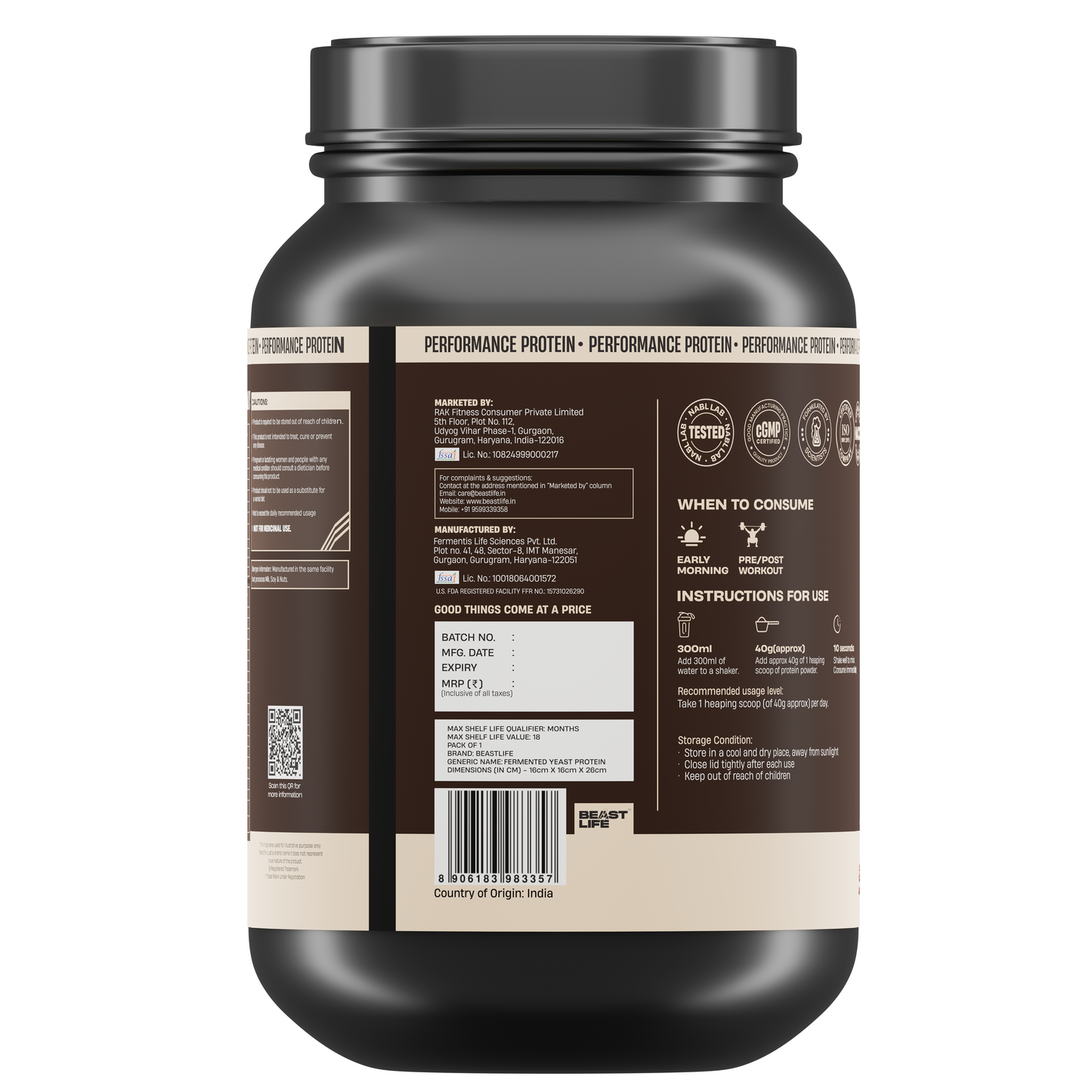 Performance Fermented Yeast Protein with Ultrasorb Tech | 1kg | Cold Coffee