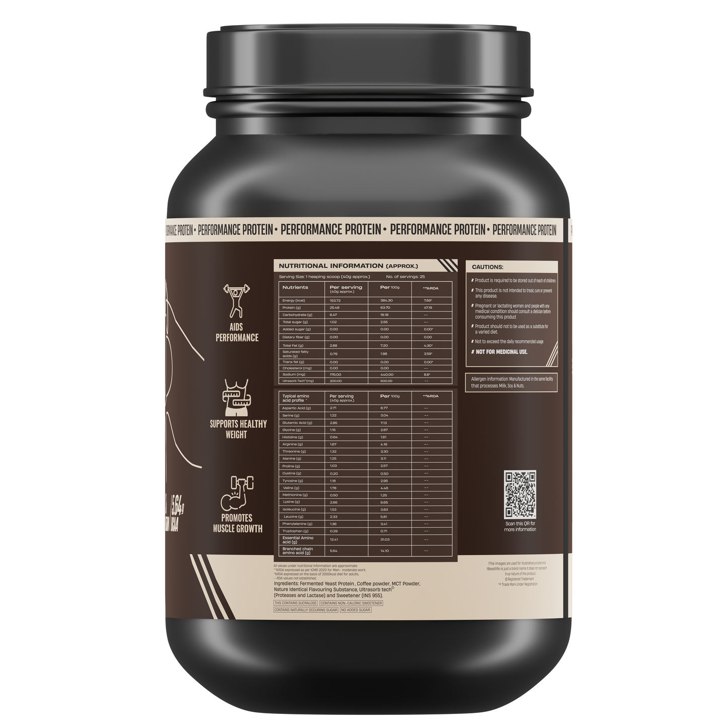 Performance Fermented Yeast Protein with Ultrasorb Tech | 1kg | Cold Coffee