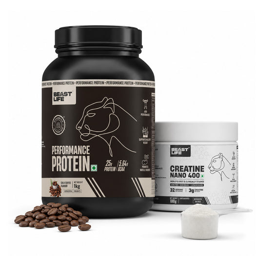 Combo pack | Creatine Nano 400 | Unflavoured | 100 g + Performance Protein | Chocolate | 1 kg