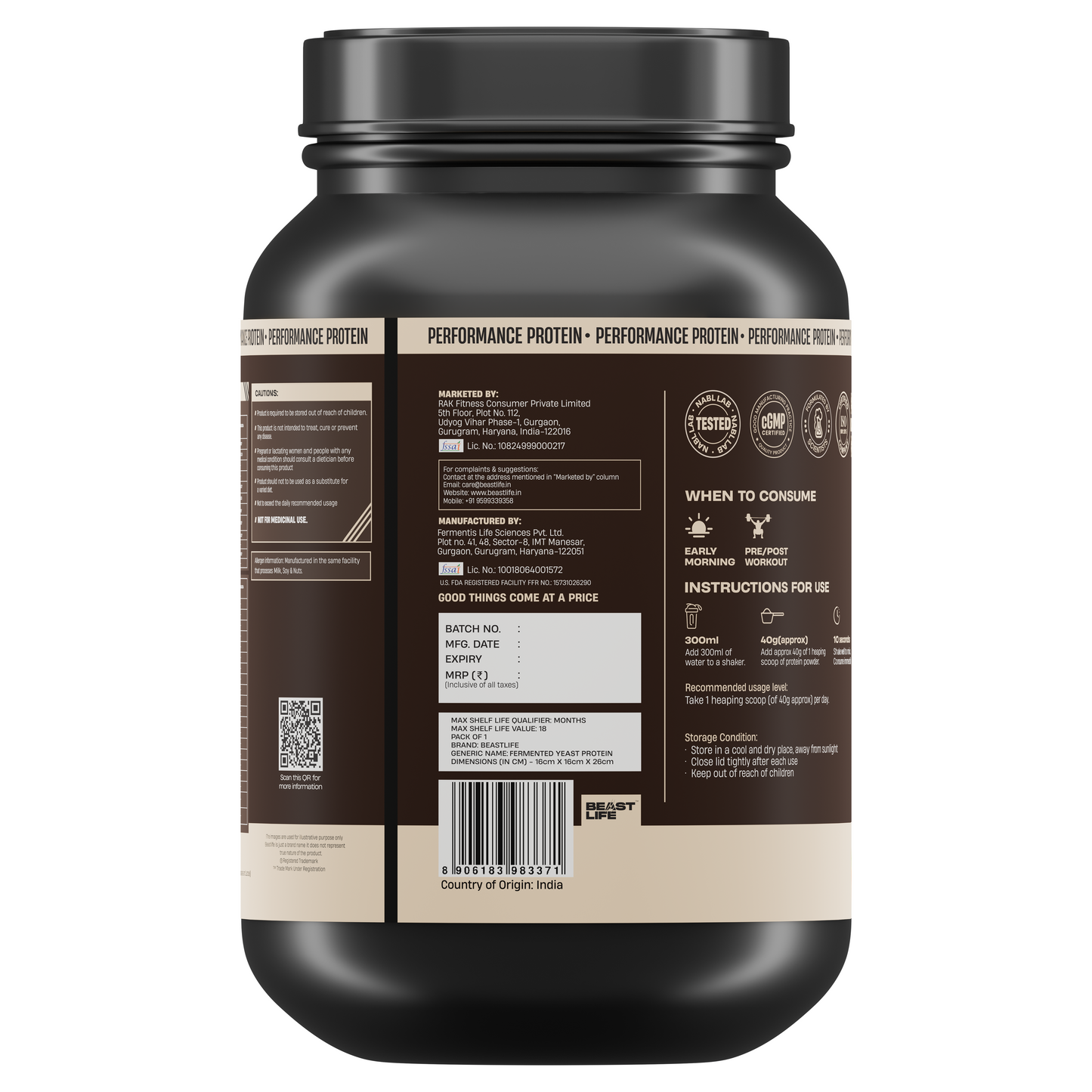 Performance Fermented Yeast Protein with Ultrasorb Tech | 1kg | Mango
