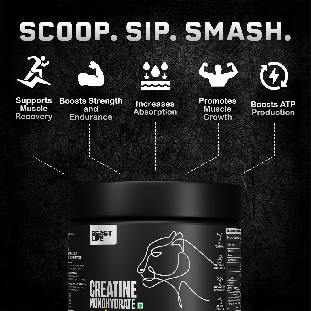 BeastLife Refresh & Rage Duo | Double Creatine Monohydrate Flavour Pack Shikanji + Tango(125g Each)