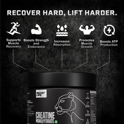 BeastLife 3X Power Blend | Triple Creatine Monohydrate Flavour Pack – Shikanji, Tropical Tango & Watermelon (125g Each)