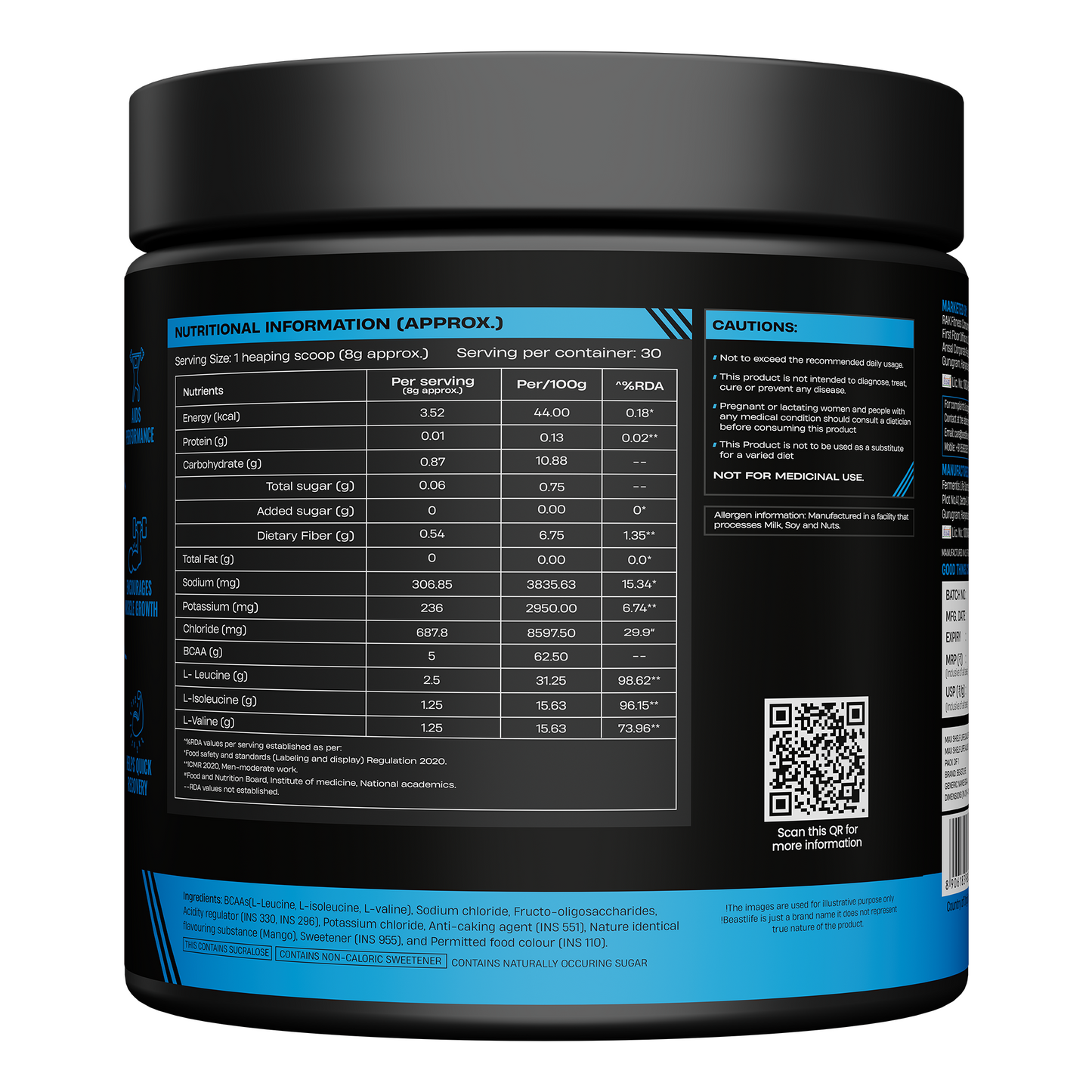 Beast Recovery BCAA | Mango | 240G