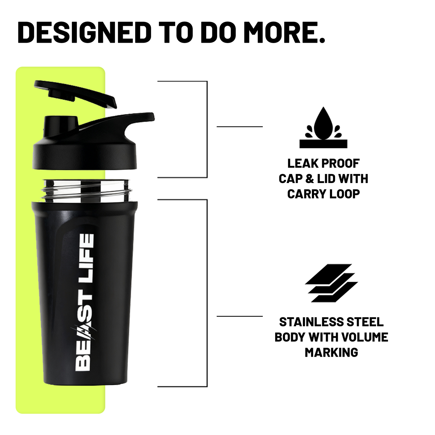 Beastlife STEEL SHAKER  750ML