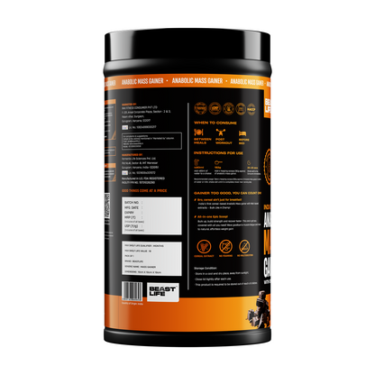 Anabolic Mass Gainer with Ultrasorb Tech (No Maltodextrin) | 500g