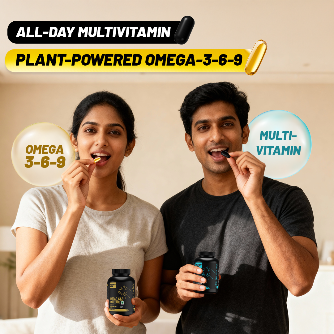 BeastLife Daily Essentials Pack | Multivitamin 30N + Veg omega 30N | 360° Nutrition Support Combo