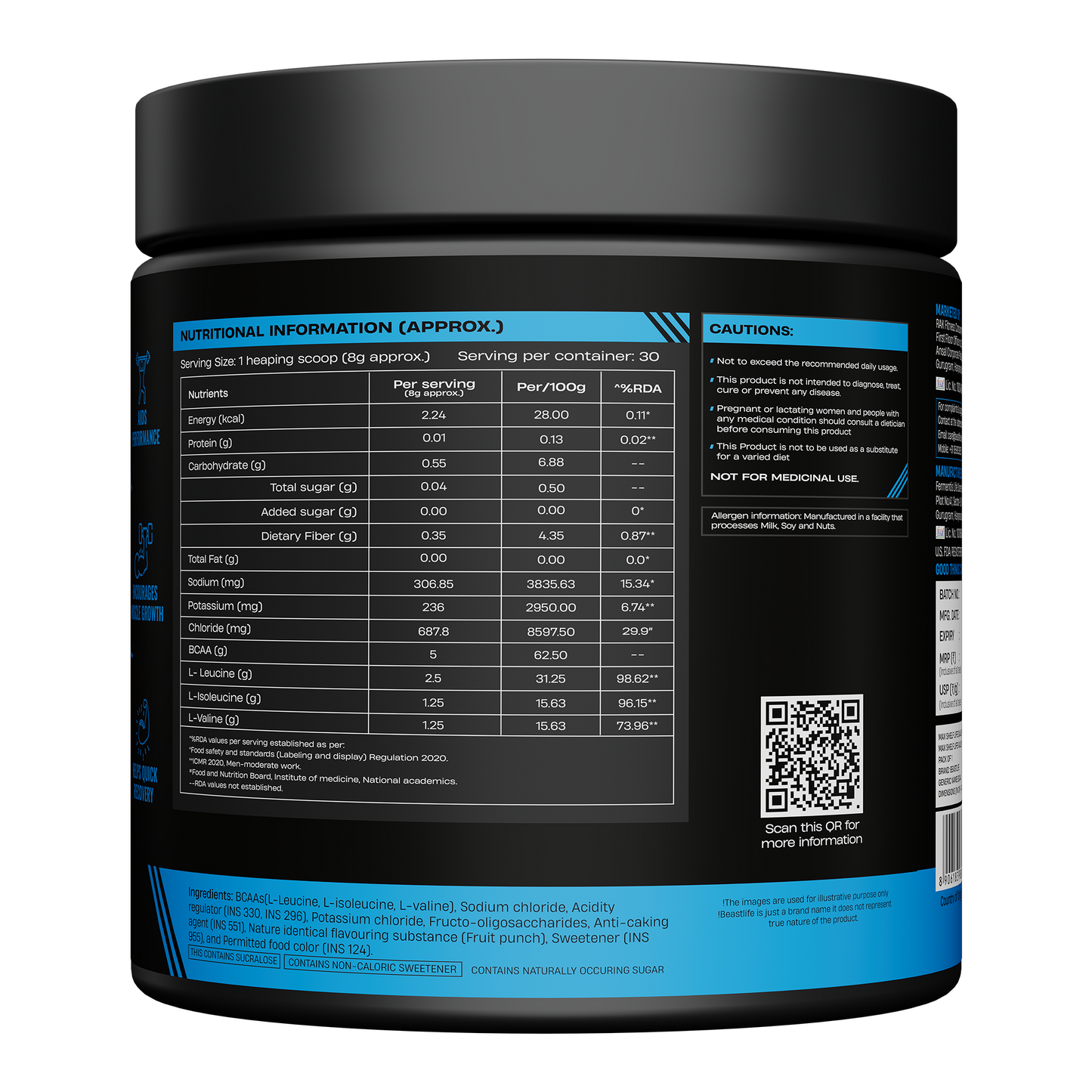 Beast Recovery BCAA | Fruit Punch | 240G