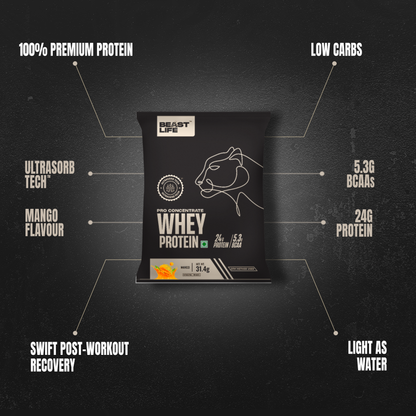 Pro Whey Protein Mango Travel Pack  sachet 31.4g