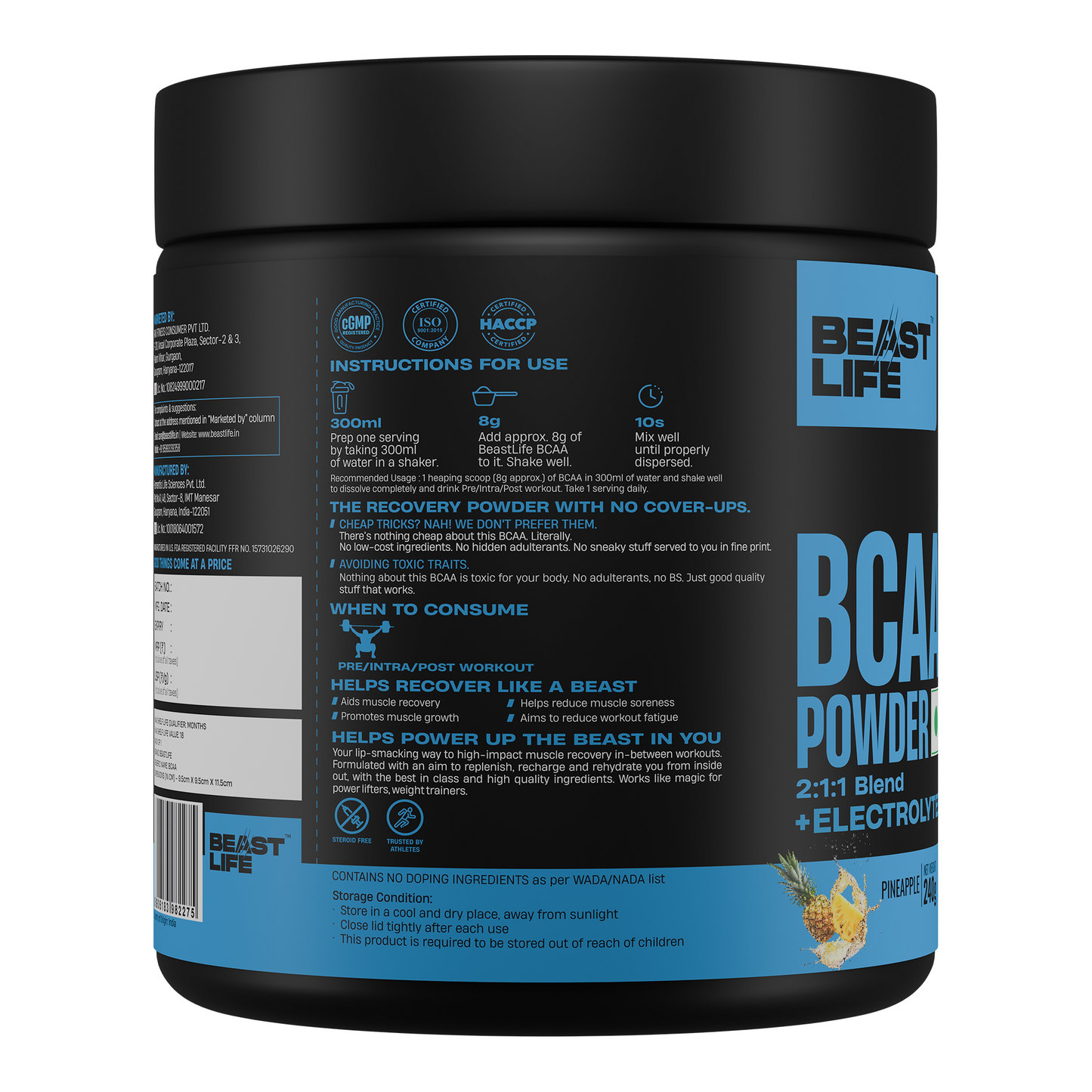 Pineapple BCAA with Electrolytes | 240g