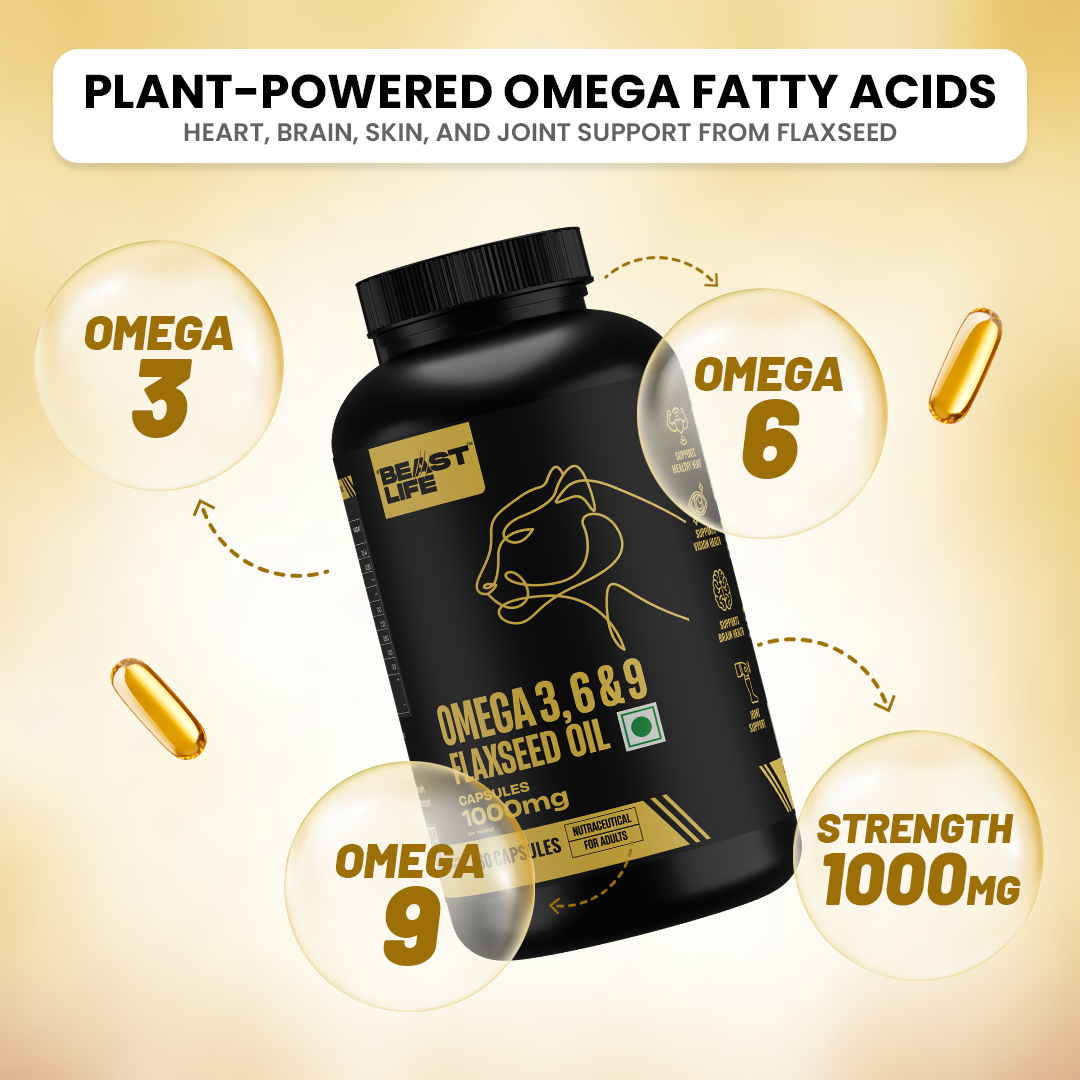 BeastLife Daily Essentials Pack | 360° Nutrition Support Combo | Multivitamin 60 N + Veg Omega 60 N