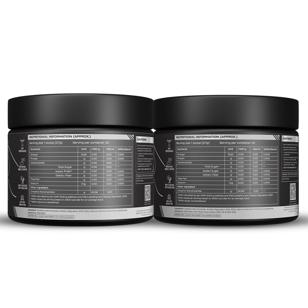BeastLife Refresh & Rage Duo | Double Creatine Monohydrate Flavour Pack Shikanji + Tango(125g Each)