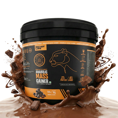 Anabolic Mass Gainer with Ultrasorb Tech | No Maltodextrin | Belgian Chocolate | 5 kg