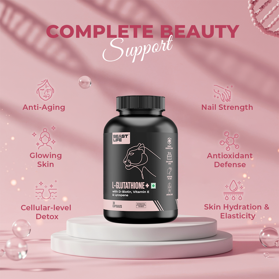 L- GLUTATHIONE+ CAPSULES 90 Days