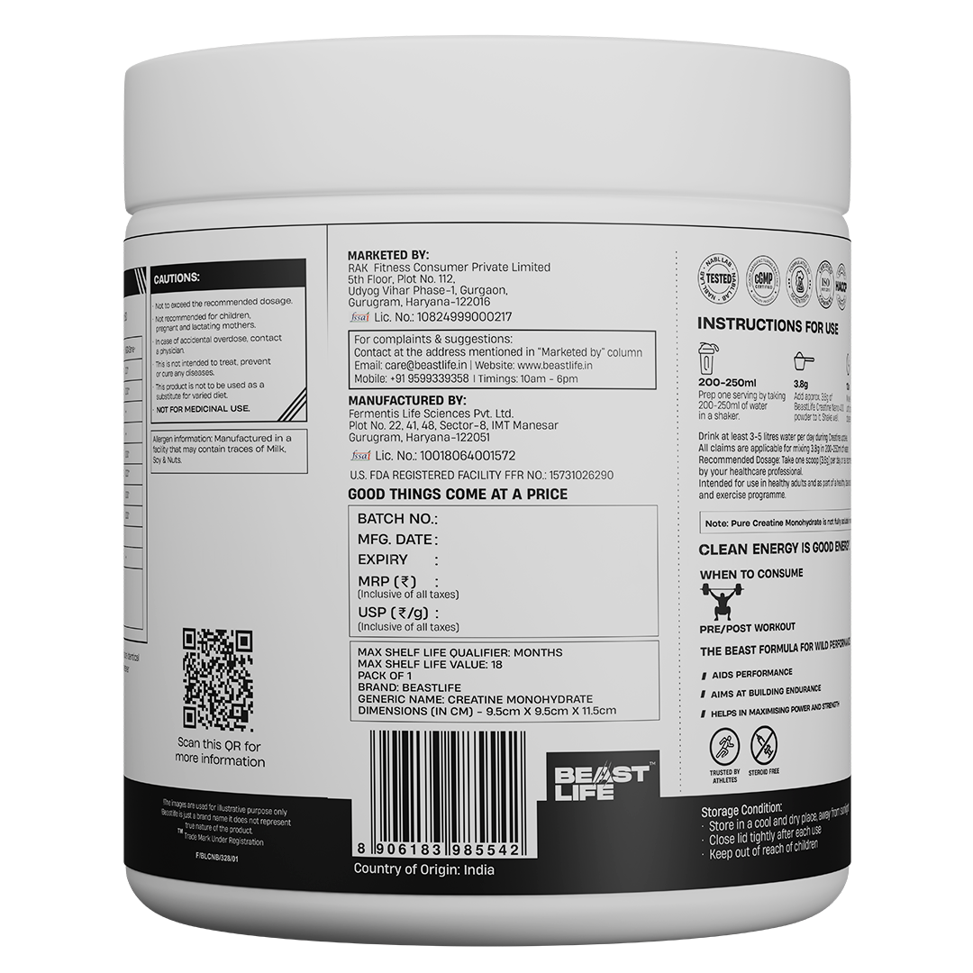 World’s First Creatine Nano 400 | Finest & Fastest Absorbing | 2X Strength| Blueberry | 305G