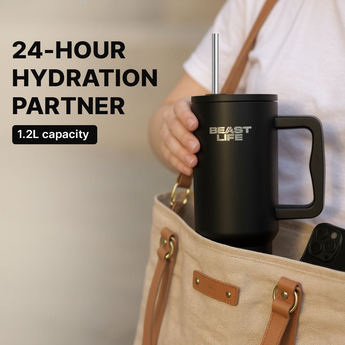 Beast Life Tumbler | Black | 1.2 L