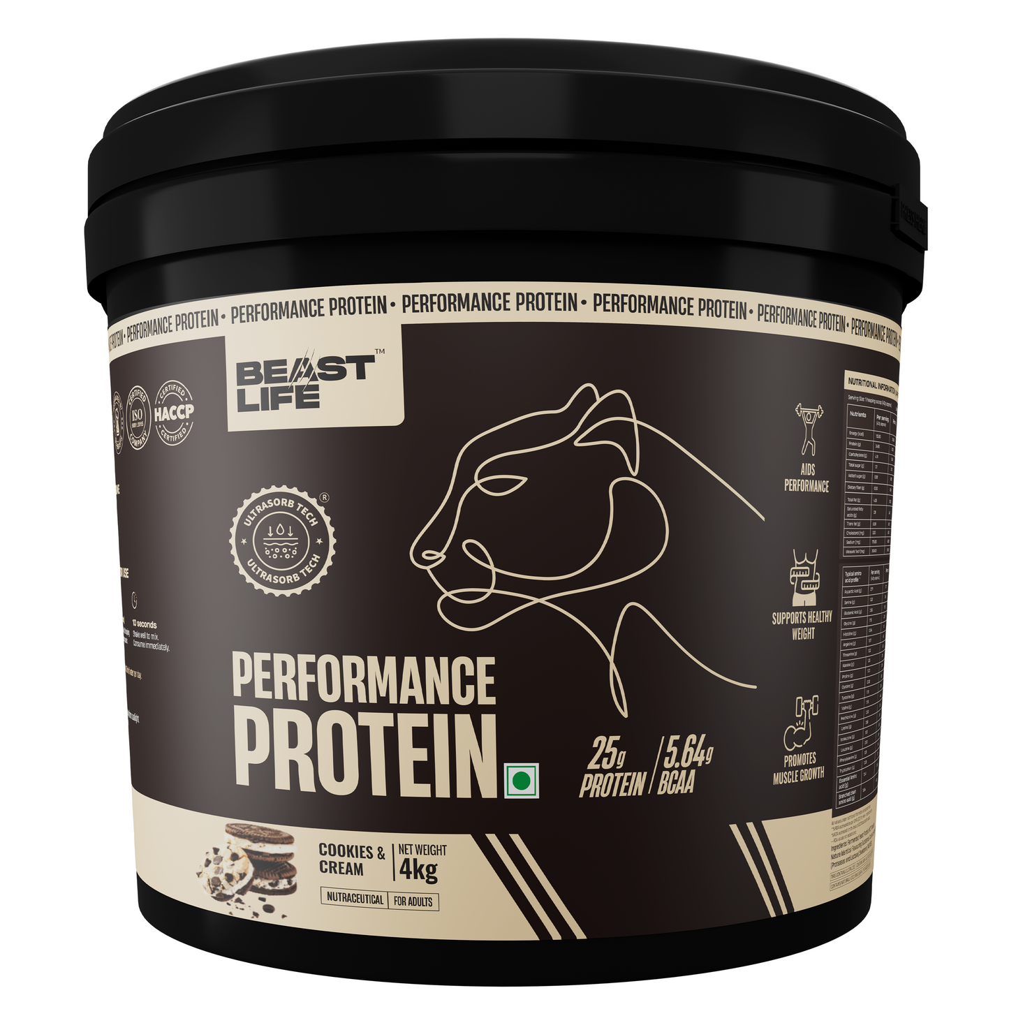 Performance Fermented Yeast Protein with Ultrasorb Tech | Cookies & Cream | 4 kg