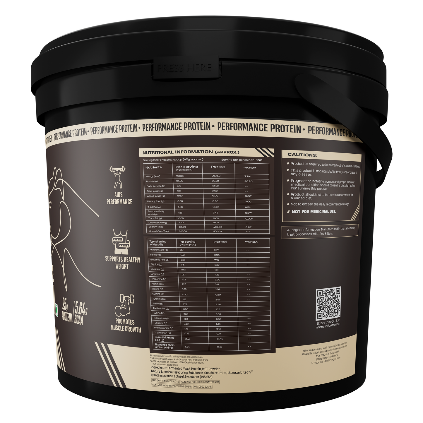 Performance Fermented Yeast Protein with Ultrasorb Tech | Cookies & Cream | 4 kg