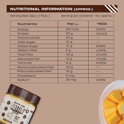 Beastlife Peanut Butter Creamy Mango 350g