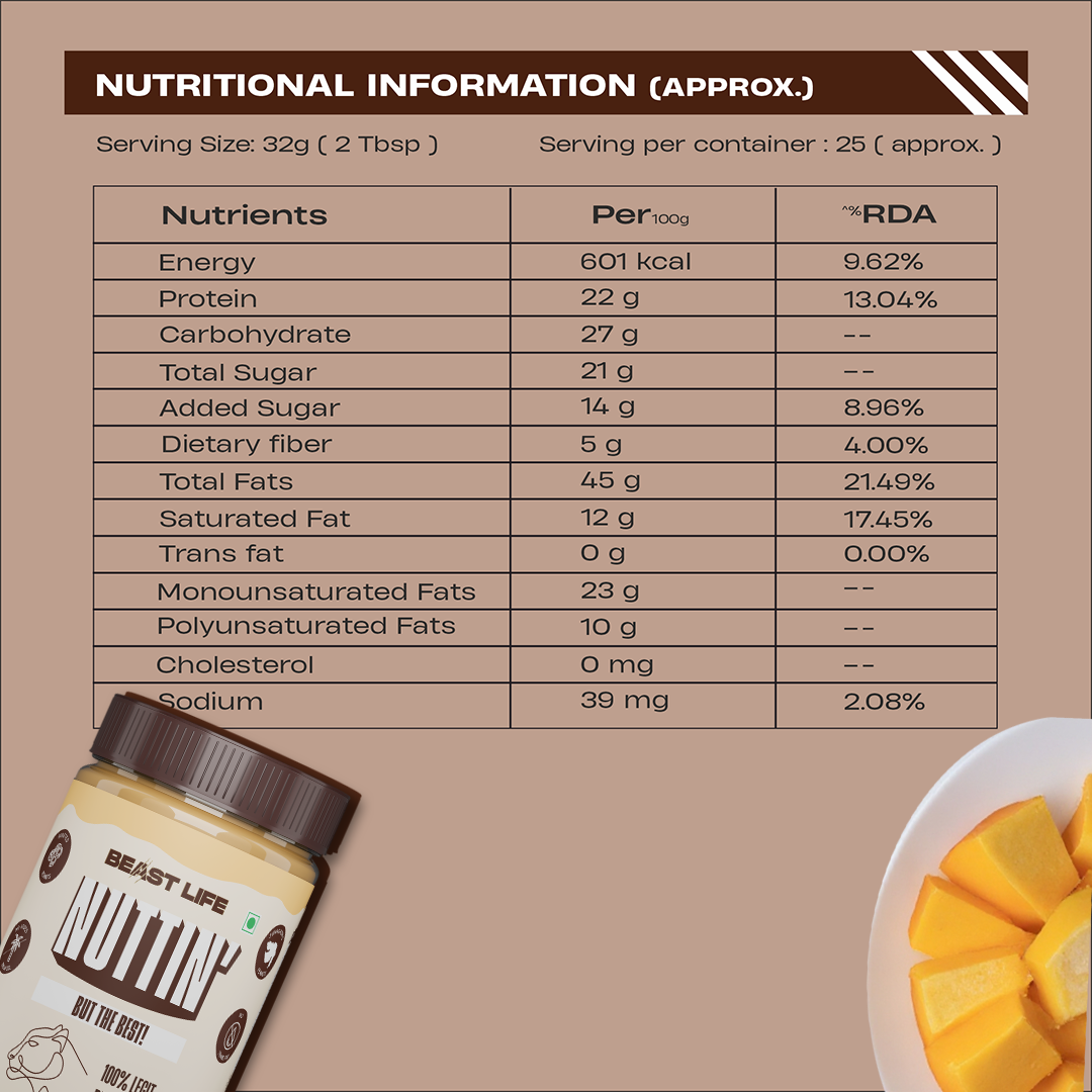 Beastlife Peanut Butter Creamy Mango 800g