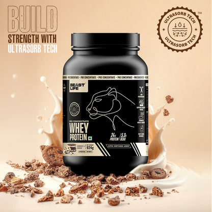 Pro Concentrate Whey Protein with Ultrasorb Tech | 924gm | Cookies & Cream