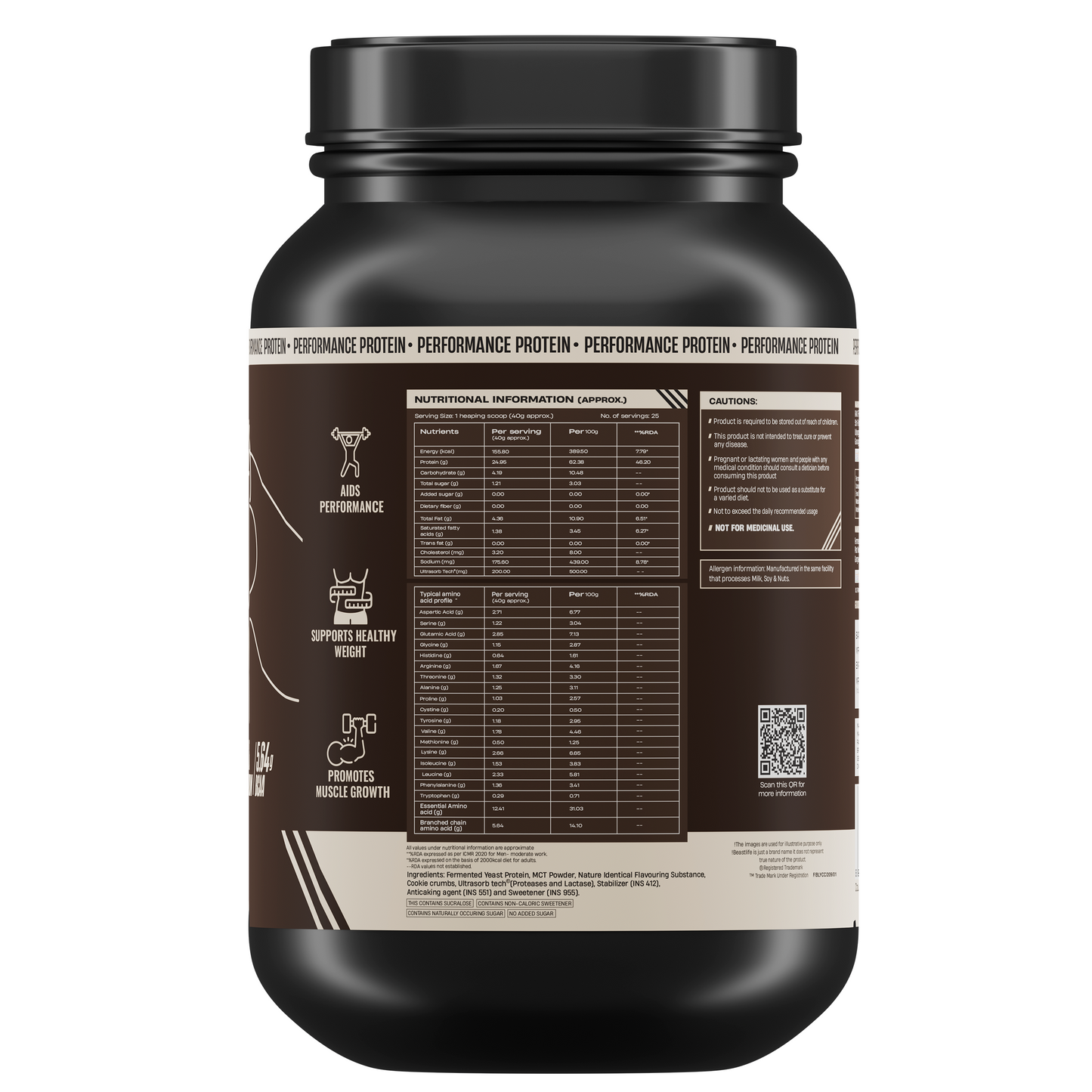 Performance Fermented Yeast Protein with Ultrasorb Tech | Cookies & Cream | 1 kg