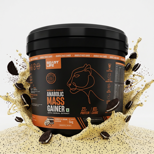 Anabolic Mass Gainer with Ultrasorb Tech | No Maltodextrin | Cookies & Cream | 5 kg