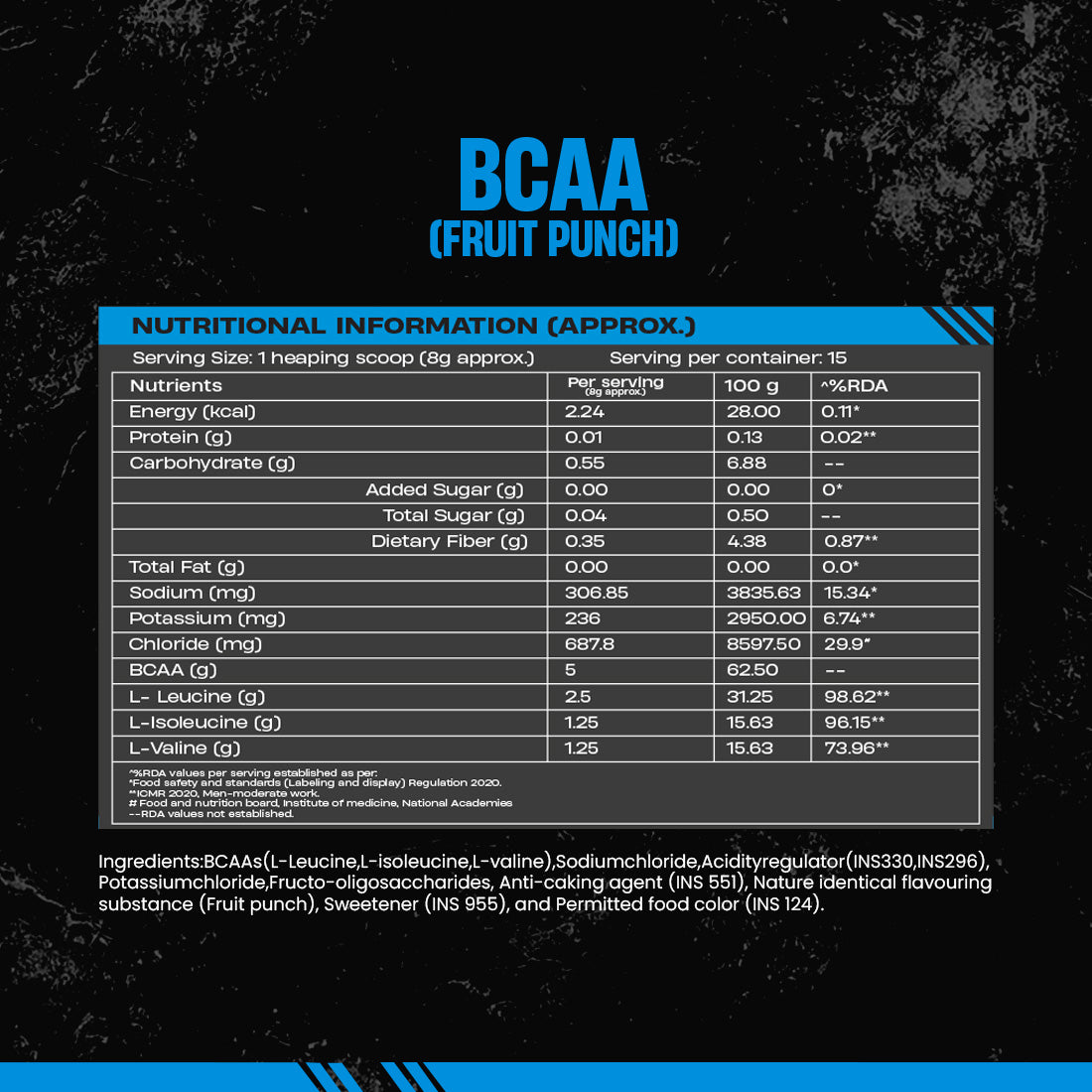 Beast Recovery BCAA | Fruit Punch | 120G