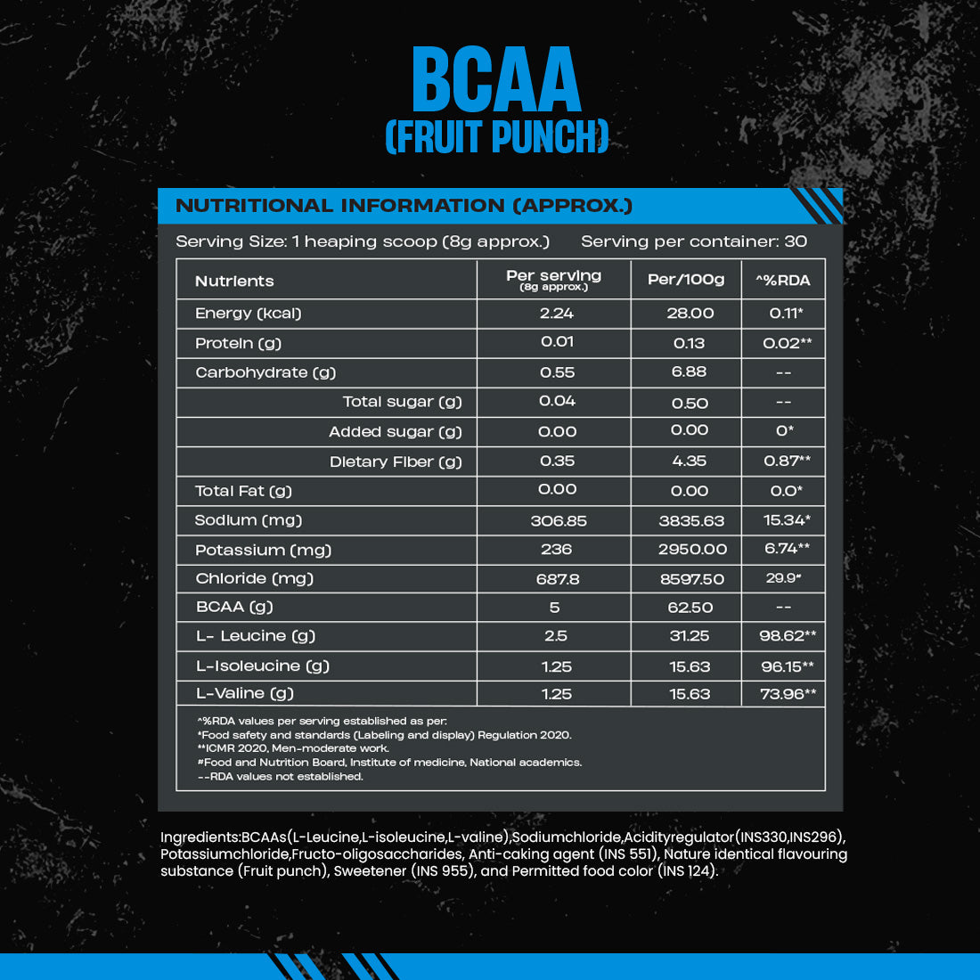 Beast Recovery BCAA | Fruit Punch | 240G