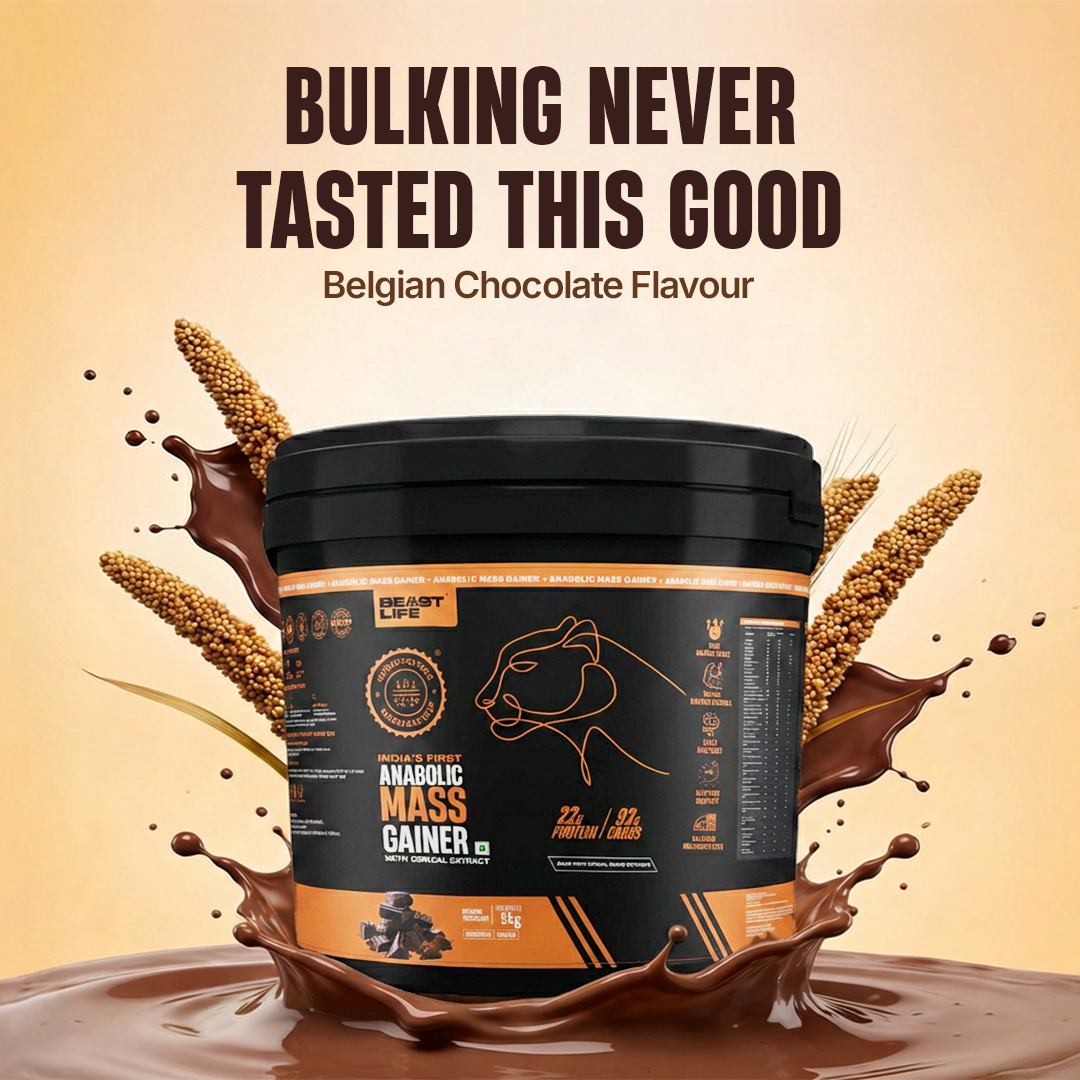 Anabolic Mass Gainer with Ultrasorb Tech | No Maltodextrin | Belgian Chocolate | 5 kg