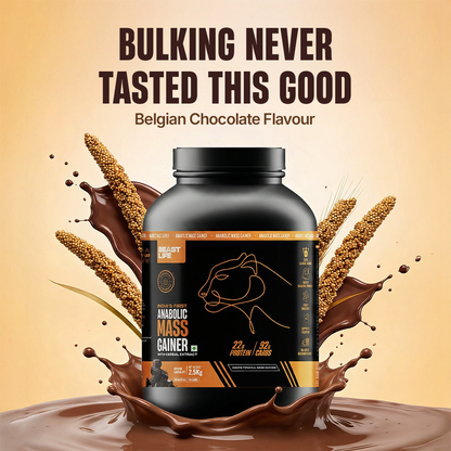 Anabolic Mass Gainer with Ultrasorb Tech | No Maltodextrin | Belgian Chocolate | 2.5 kg