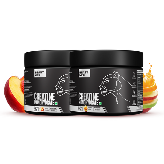 BEASTLIFE FLAVOUR FUSION CREATINE COMBO – TROPICAL TANGO & PEACH | 125g × 2