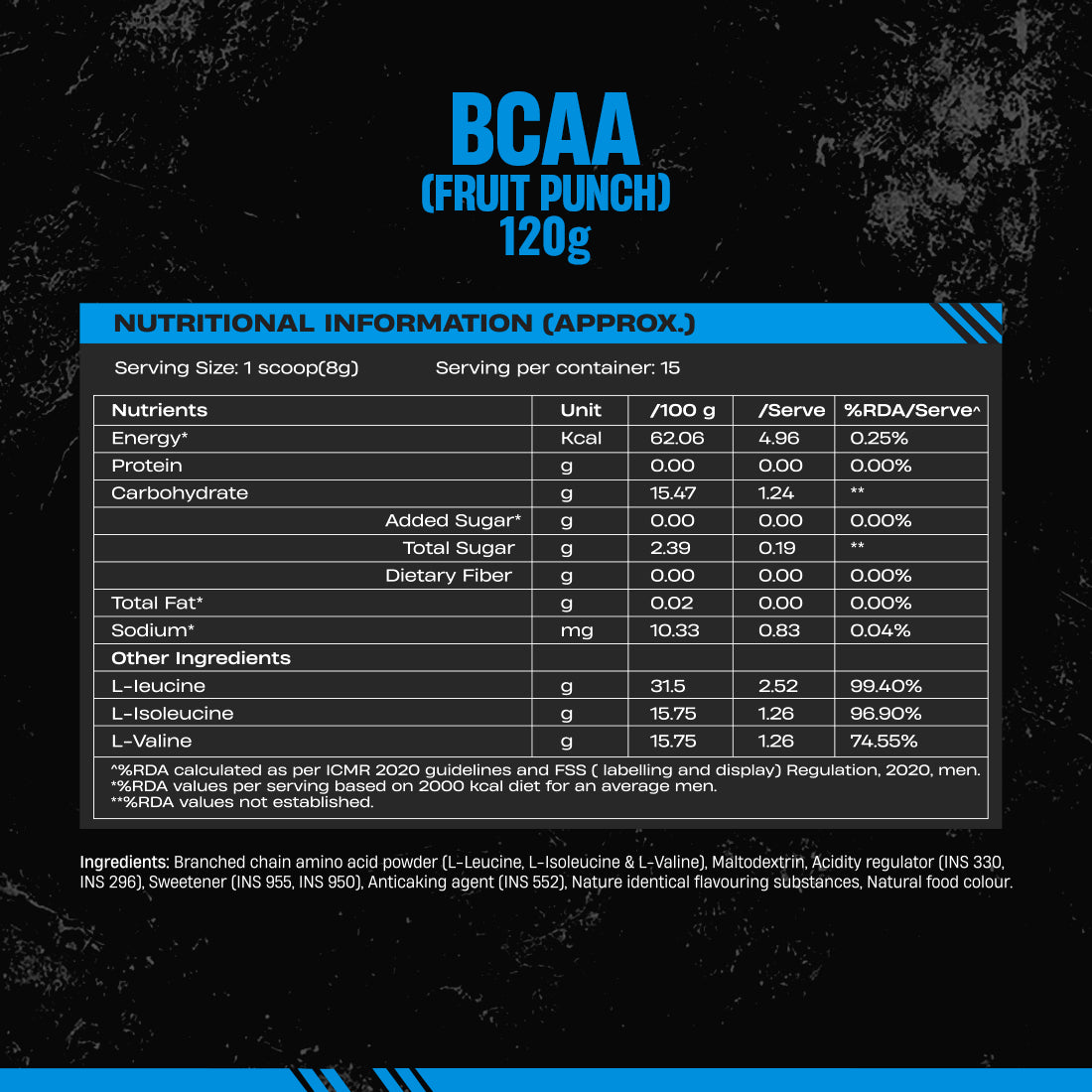 Beast Recovery BCAA | Fruit Punch | 120G