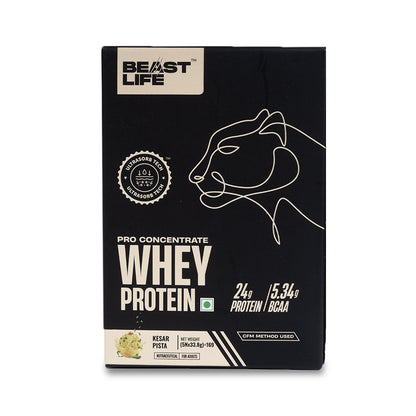 Pro Whey Protein Kesar Pista Travel (Pack of 5) sachets