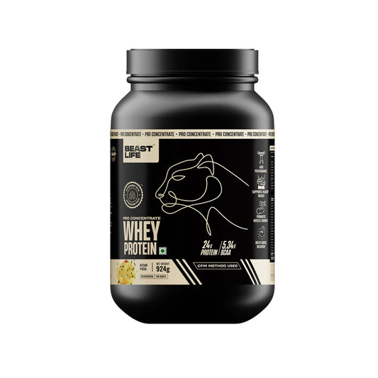 Pro Concentrate Whey Protein with Ultrasorb Tech | 924gm | Kesar Pista with Real Pista Flakes