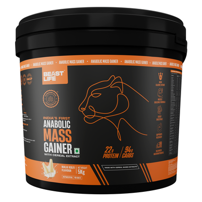 Anabolic Mass Gainer with Ultrasorb Tech | No Maltodextrin | Malai Kulfi | 5 kg