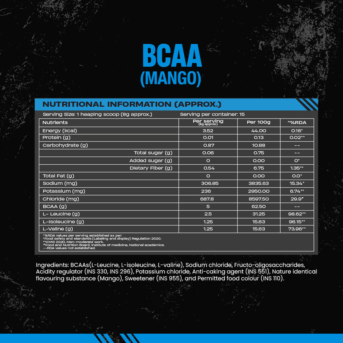 Beast Recovery BCAA | Mango | 120G