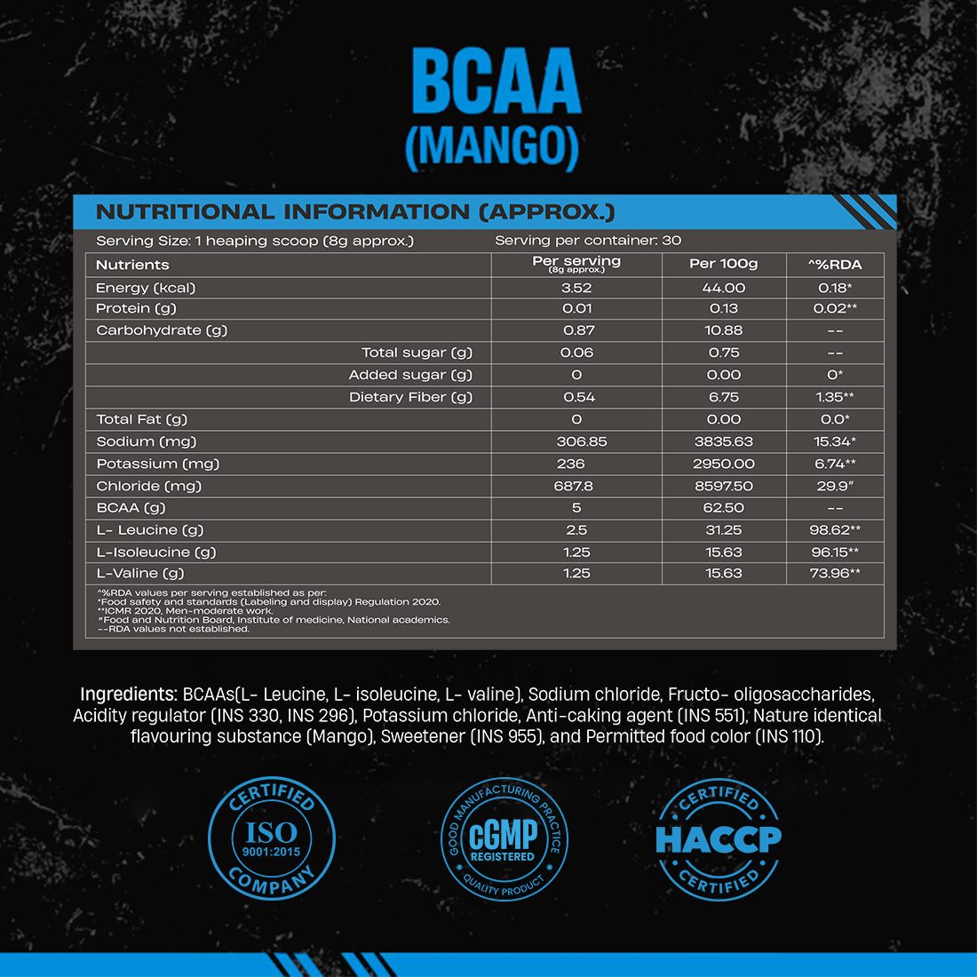 Beast Recovery BCAA | Mango | 240G