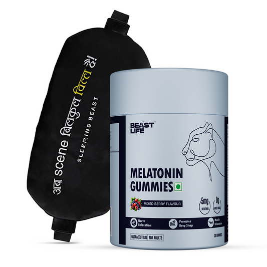 Sleep Support Combo | Melatonin Gummies (Mixed Berries) 30N + Eye Mask