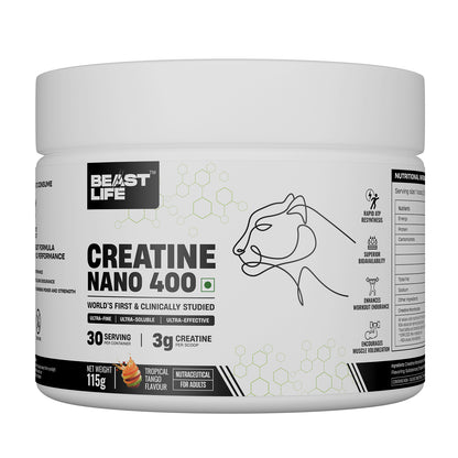 Combo pack | Creatine Nano 400 | Tropical Tango | 115 g + Preworkout | Fruit punch | 105 g