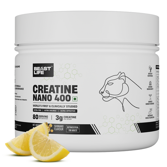 World’s First Creatine Nano 400 | Finest & Fastest Absorbing | More Strength | Shikanji | 305G